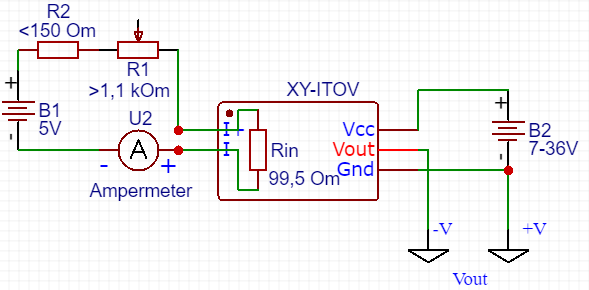 Current 4..20 mA to Voltage converter calibratio